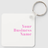 編集可能モダンなビジネス名または名と姓 キーホルダー (裏面)