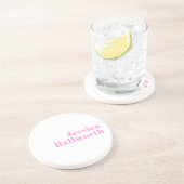 編集可能モダンなビジネス名または名と姓 コースター (側面)