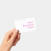 編集可能モダンなビジネス名または名と姓 バッジ (手持ち)