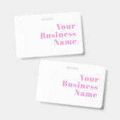 編集可能モダンなビジネス名または名と姓 バッジ (正面＆裏面)