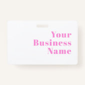 編集可能モダンなビジネス名または名と姓 バッジ (裏面)