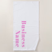 編集可能モダンなビジネス名または名と姓 ビーチタオル (正面)