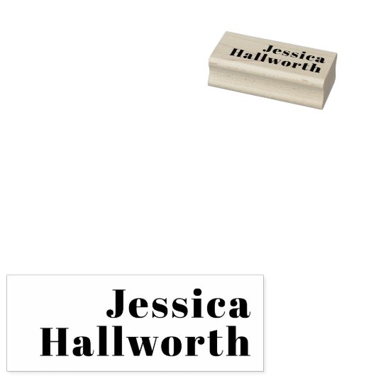 編集可能モダンなビジネス名または名と姓 ラバースタンプ (押印)