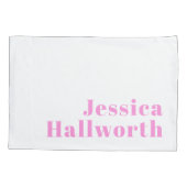 編集可能モダンなビジネス名または名と姓 枕カバー (裏面)