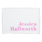 編集可能モダンなビジネス名または名と姓 枕カバー (正面)