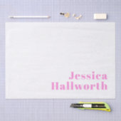 編集可能モダンなビジネス名または名と姓 薄葉紙 (クラフト)