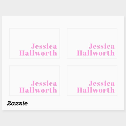 編集可能モダンなビジネス名または名と姓 長方形シール (シート)