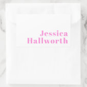 編集可能モダンなビジネス名または名と姓 長方形シール (バッグ)