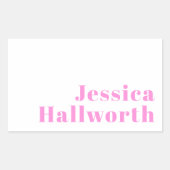 編集可能モダンなビジネス名または名と姓 長方形シール (正面)