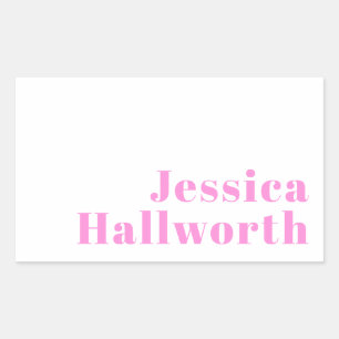 編集可能モダンなビジネス名または名と姓 長方形シール