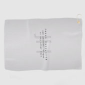 編集可能モダンな名前とスローガン |グラデーション ゴルフタオル (横)