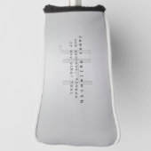 編集可能モダンな名前とスローガン |グラデーション ゴルフヘッドカバー (回転90)