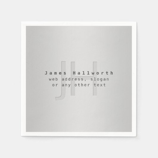 編集可能モダンな名前とスローガン |グラデーション スタンダードカクテルナプキン (正面)