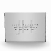 編集可能モダンな名前とスローガン |グラデーション フォトブロック (正面)