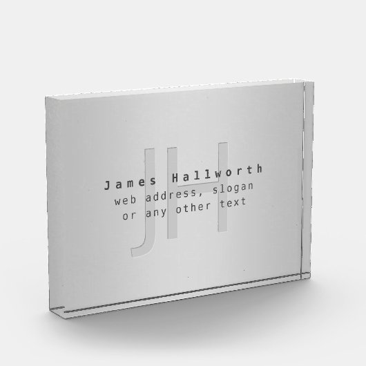 編集可能モダンな名前とスローガン |グラデーション フォトブロック (左)