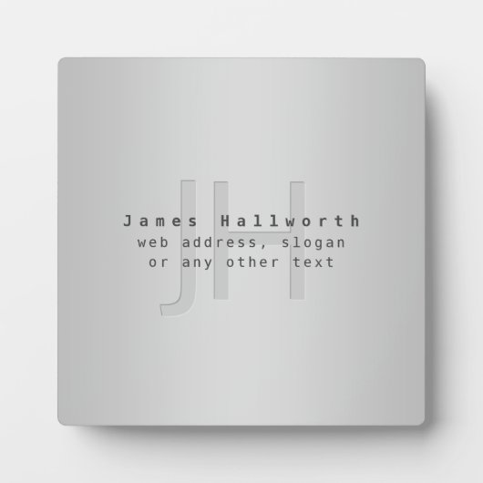 編集可能モダンな名前とスローガン |グラデーション フォトプラーク (正面)