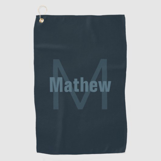 編集可能モダンな名前 ゴルフタオル (正面)