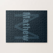 編集可能モダンな名前 ジグソーパズル (横)