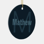 編集可能モダンな名前 セラミックオーナメント (右)