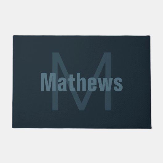 編集可能モダンな名前 ドアマット (正面)