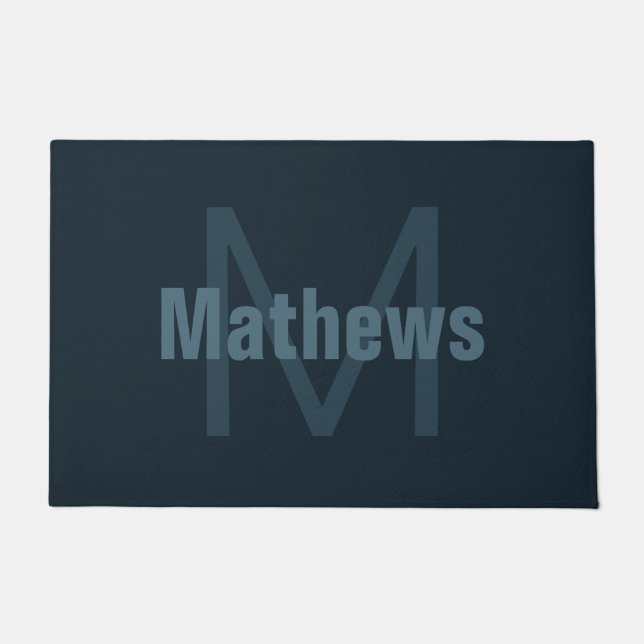 編集可能モダンな名前 ドアマット (正面)