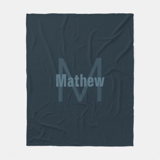 編集可能モダンな名前 フリースブランケット (正面)