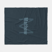 編集可能モダンな名前 フリースブランケット (正面(横))