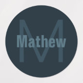 編集可能モダンな名前 |防水 ラベル (デザイン1)