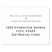 編集可能モダンな結婚差出人住所 ラバースタンプ (インプリント)