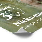 編集可能モダンな1番目の誕生日フォトマイルストーン記号 ポスター (角)