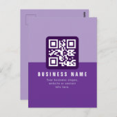 編集可能モダンなQRコードテンプレート | プルプル ポストカード (正面/裏面)