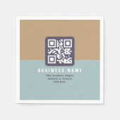編集可能モダンなQRコードテンプレート | ミュートされた色 スタンダードカクテルナプキン (正面)