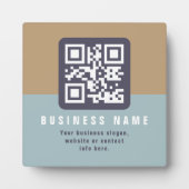 編集可能モダンなQRコードテンプレート | ミュートされた色 フォトプラーク (正面)