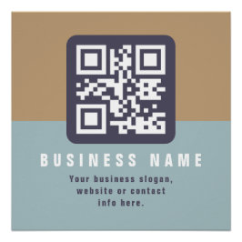 編集可能モダンなQRコードテンプレート | ミュートされた色 ポスター