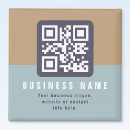 編集可能モダンなQRコードテンプレート | ミュートされた色 マグネット