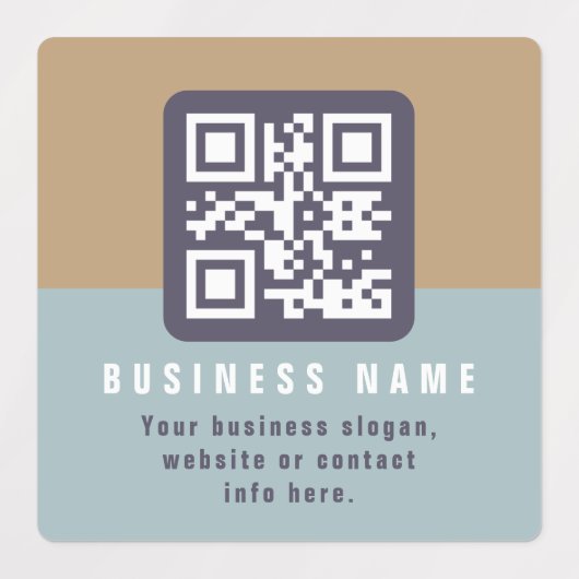 編集可能モダンなQRコードテンプレート | ミュートされた色 ラベル (デザイン1)