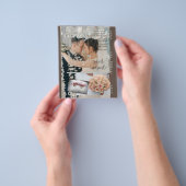 編集可能モダンエレガントカスタム結婚式の写真 チラシ (手)