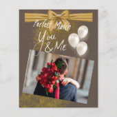 編集可能モダンエレガントカスタム結婚式の写真 チラシ (裏面)