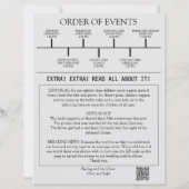 編集可能モダンシック写真QRコード結婚式 プログラム (裏面)