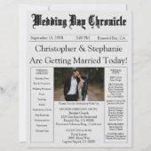 編集可能モダンシック写真QRコード結婚式 プログラム (正面)