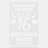 編集可能モダンスイート16へようこそ アクリルサイン (正面)