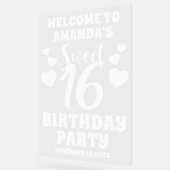 編集可能モダンスイート16へようこそ アクリルサイン (傾斜)