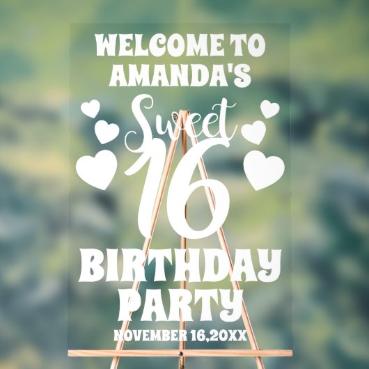 編集可能モダンスイート16へようこそ アクリルサイン (ニュートラル)