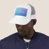 編集可能モダンスクリプ書ト | カラフルグラデーション キャップ (インサイチュ)