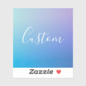 編集可能モダンスクリプ書ト | カラフルグラデーション シール (シート)