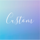 編集可能モダンスクリプ書ト | カラフルグラデーション シール (正面)