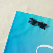 編集可能モダンスクリプ書ト | カラフルグラデーション ビーチタオル (インサイチュ)