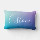 編集可能モダンスクリプ書ト | カラフルグラデーション ランバークッション (裏面)