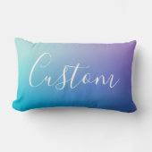 編集可能モダンスクリプ書ト | カラフルグラデーション ランバークッション (正面)