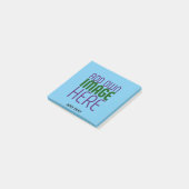 編集可能モダンスワッグスカイブルー画像文字テンプレート ポストイット (アングル)